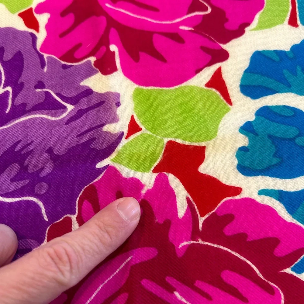 Vintage Bold Floral Large Scarf